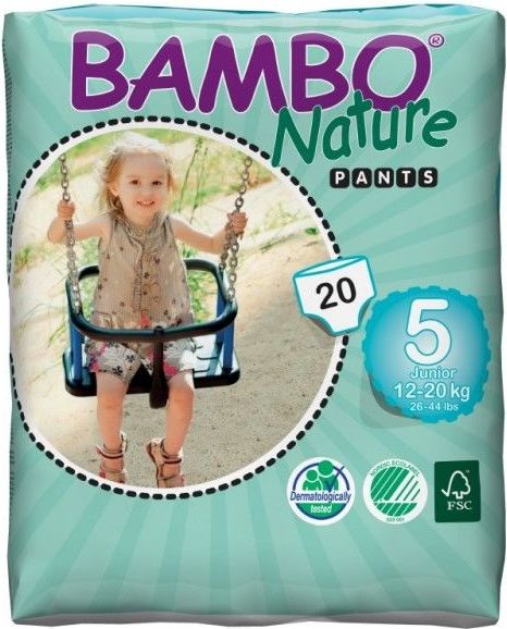 KALHOTKY ABSORPČNÍ NAVLÉKACÍ DĚTSKÉ BAMBO NATURE PANTS JUNIOR 12-20KG,1000ML,20KS - obrázek 1
