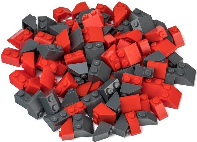 LW Toys Kreativní set střešní prvky červená & tmavě šedá - obrázek 1