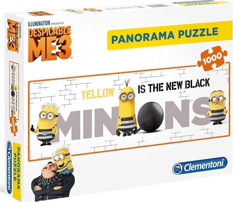 CLEMENTONI Panoramatické puzzle Já, padouch 3: Žlutá je nová černá 1000 dílků - obrázek 2