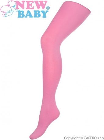 Bavlněné punčocháče 3D New Baby růžové s puntíky, Růžová, 152 (11-12r) - obrázek 1