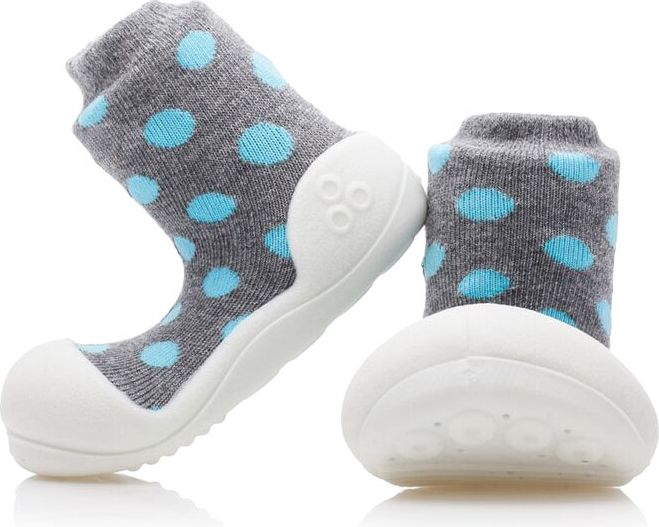 ATTIPAS Chlapecké botičky Polka Dot, vel. M - šedá - obrázek 1