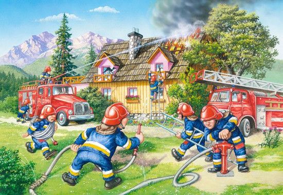 CASTORLAND Puzzle Hasiči MAXI 40 dílků - obrázek 1