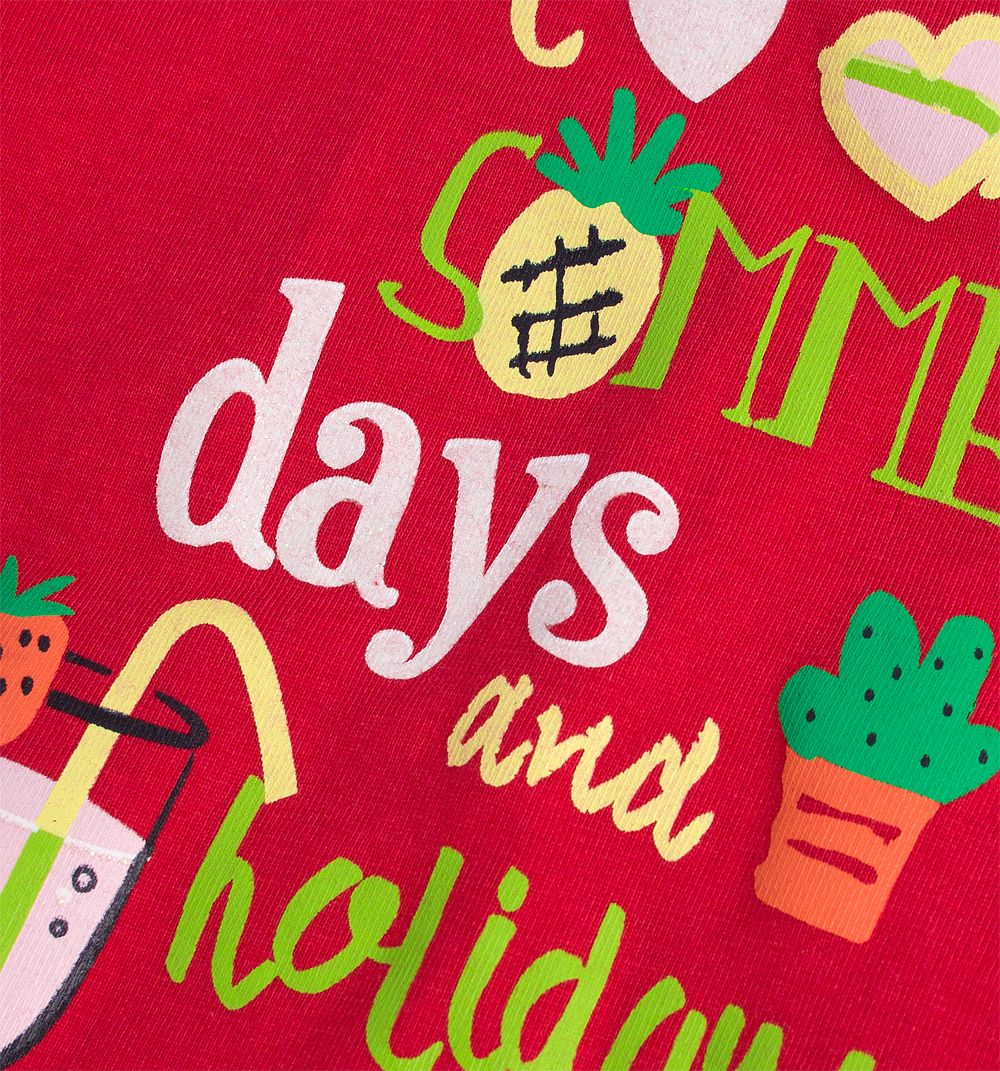 Dívčí tričko KNOT SO BAD HOLIDAYS červené Velikost: 74 - obrázek 2