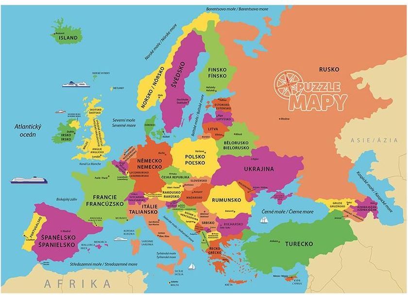 PUZZLE Mapy Evropa NOVÉ - obrázek 2