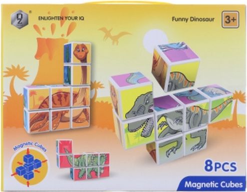Magnetické kostky dinosauři - obrázek 1