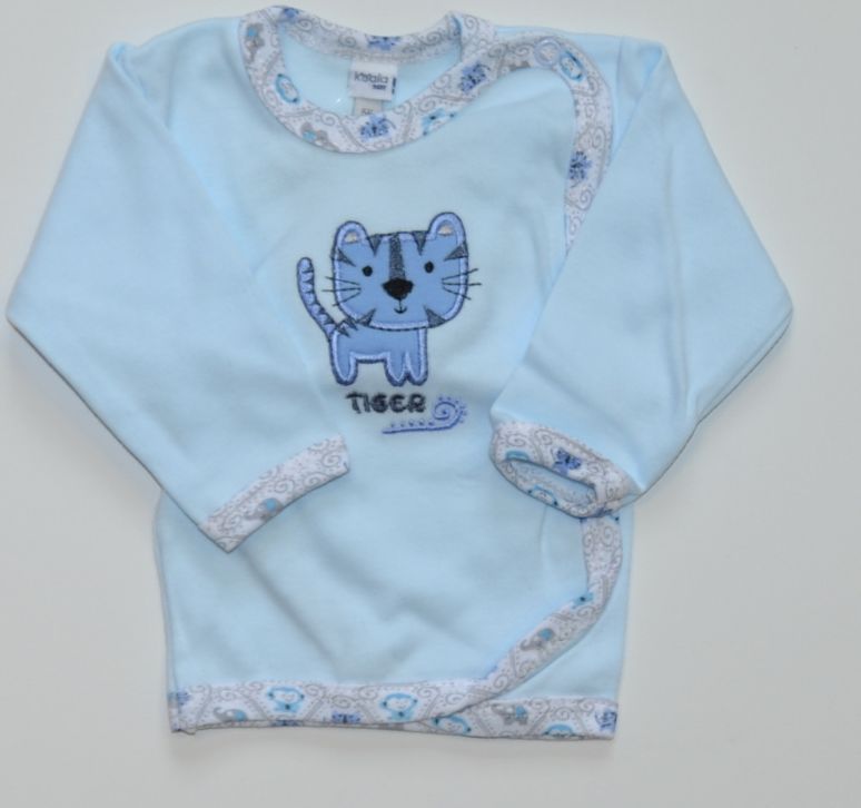 Kojenecká bavlněná košilka Koala Baby Jungle modrá tiger velikost 62 - obrázek 1
