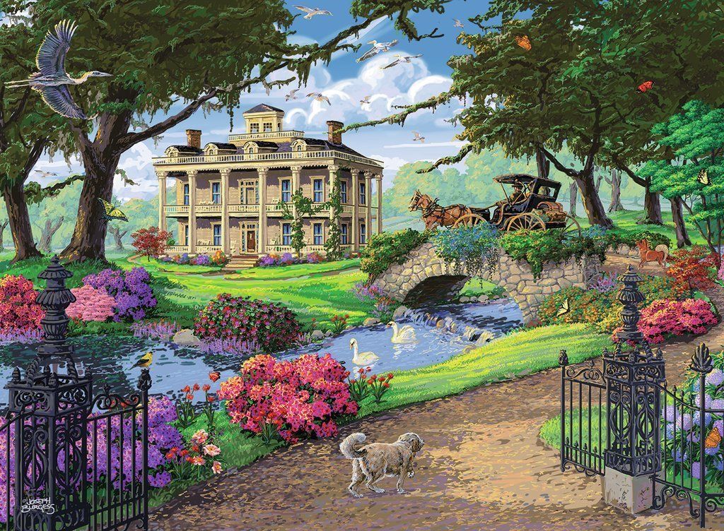 RAVENSBURGER Puzzle Návštěva vily 500 dílků - obrázek 1