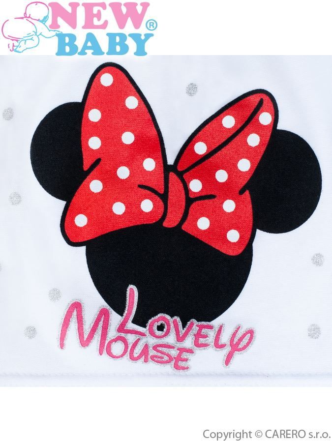 Jarní dětská čepička New Baby Lovely Mouse bílá 104 (3-4r) - obrázek 4