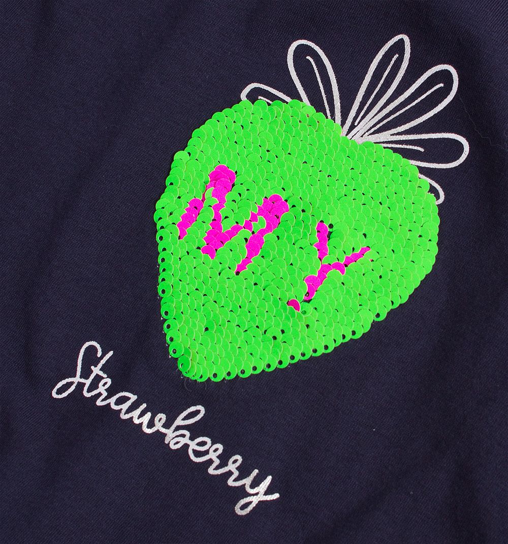 Tričko s překlápěcími flitry LOSAN STRAWBERRY modré Velikost: 110 - obrázek 4