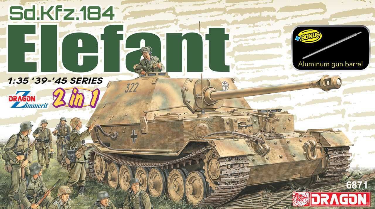 DRAGON Model Kit tank 6871 - Sd.Kfz.184 Elefant (2 in 1) (1:35) - obrázek 1