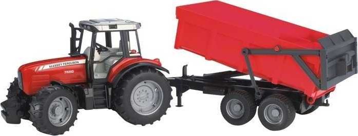 Bruder Traktor MAS. FERUSON.+ skl. vůz červený - obrázek 1