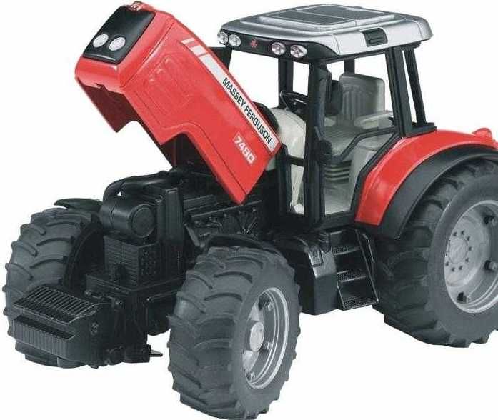 Bruder Traktor MAS. FERUSON.+ skl. vůz červený - obrázek 3