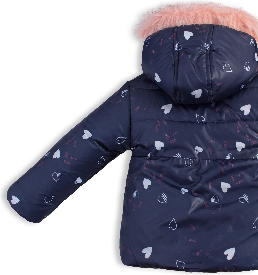 Dětská zimní bunda LEMON BERET SRDÍČKA modrá Velikost: 80 - obrázek 6