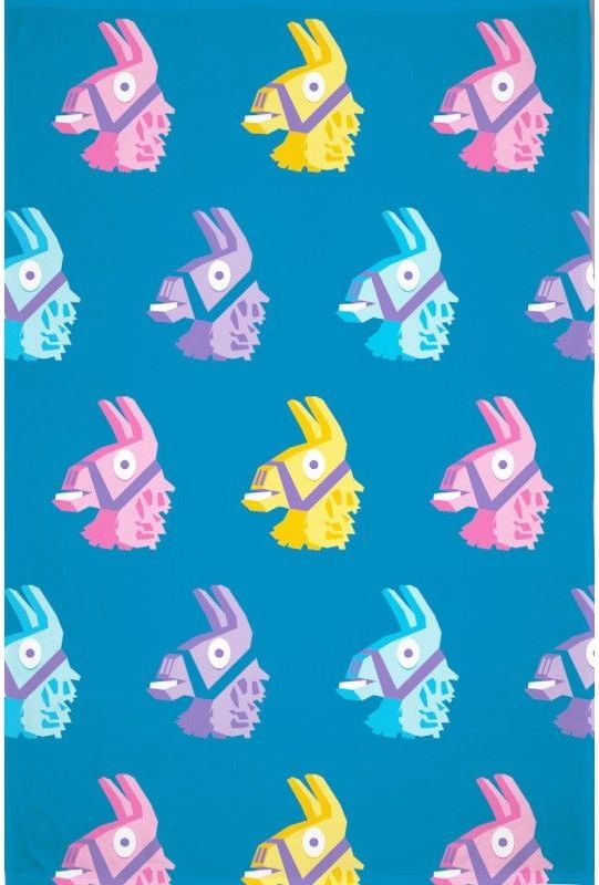 HALANTEX Micropolar fleece deka Fortnite Lama blue Polyester, 100/150cm - obrázek 1