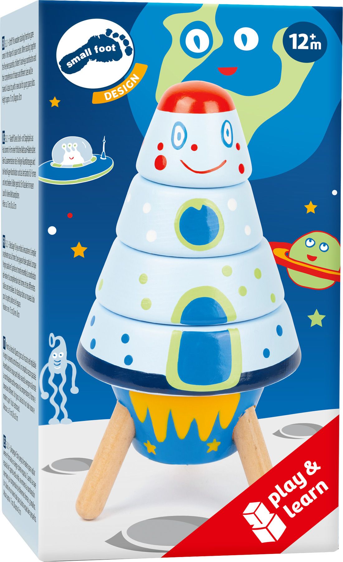 SMALL FOOT BY LEGLER Small Foot Dřevěná raketa Space - obrázek 2