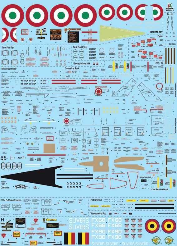 ITALERI Model Kit letadlo 2514 - F-104 STARFIGHTER G/S - Upgraded Edition RF version (1:32) - obrázek 12