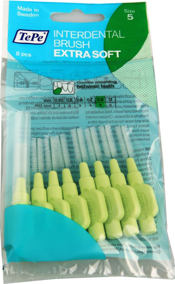 TePe mezizub.kart. ExtraSoft 0.8mm 8ks 122265 - obrázek 1