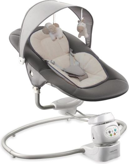 BABY MIX Dětské lehátko 2v1 Baby Mix dark grey - obrázek 1