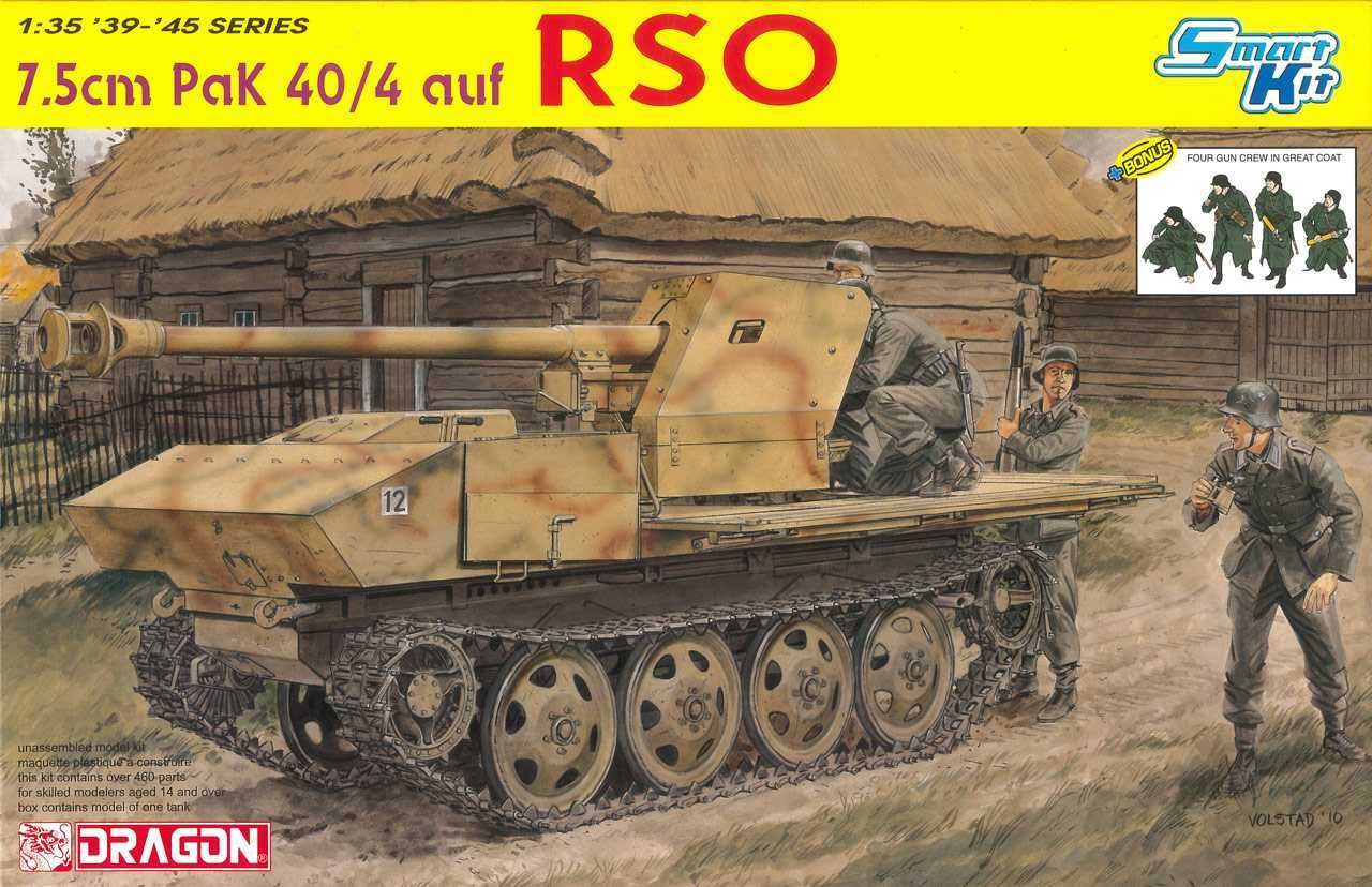 DRAGON Model Kit military 6640 -7.5cm PaK 40/4 auf RSO (1:35) - obrázek 1