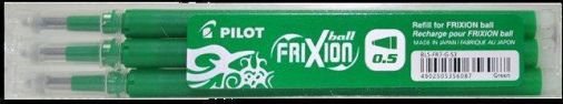 Náplň do rolleru "Frixion", zelená, 0,25mm, vymazatelná, PILOT, bal. 3 ks - obrázek 1
