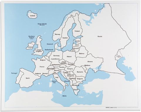 Kontrolní mapa Evropy, anglicky - obrázek 1