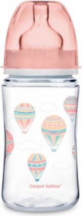 Antikoliková lahvička 240 ml Létající balón - růžová - obrázek 1