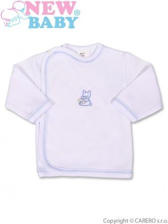 Kojenecká košilka s vyšívaným obrázkem New Baby modrá, Modrá, 50 - obrázek 1