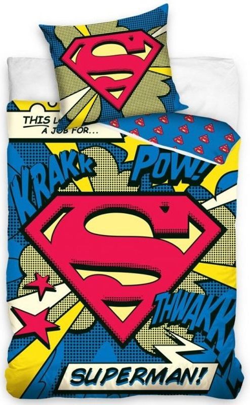 Carbotex · Bavlněné povlečení Superman - 100% bavlna - 140x200 cm + 70x80 cm - obrázek 1