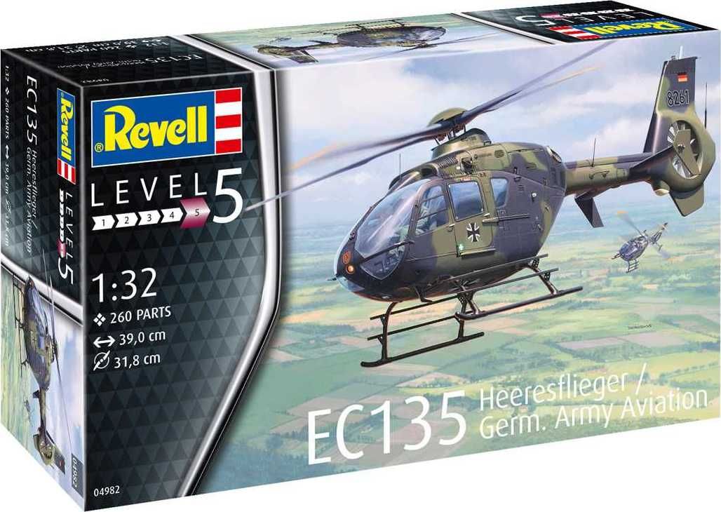 REVELL Plastic ModelKit vrtulník 04982 - EC 135 Heeresflieger / German Army Aviation (1:32) - obrázek 1