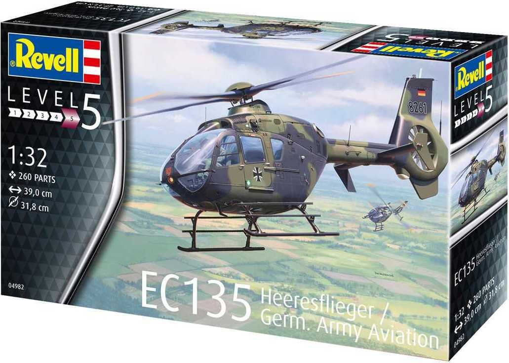 REVELL Plastic ModelKit vrtulník 04982 - EC 135 Heeresflieger / German Army Aviation (1:32) - obrázek 2