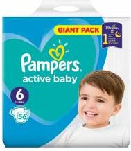 Pampers Active Baby velikost 6 Extra Large dětské pleny 56 ks - obrázek 1