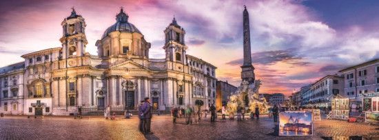 TREFL Panoramatické puzzle Piazza Navona, Řím 500 dílků - obrázek 1