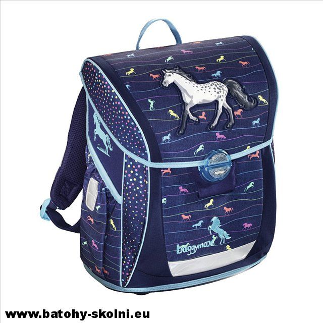 Školní aktovka džínový koník 3 dílný set Baggymax Fabby  - Doprava Zdarma - obrázek 2