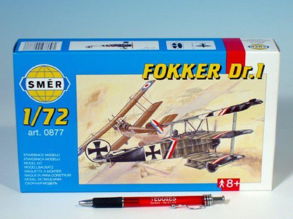 Fokker DR.1 Model 1:72 8,01x9,98cm v krabici 25x14,5x4,5cm - obrázek 1