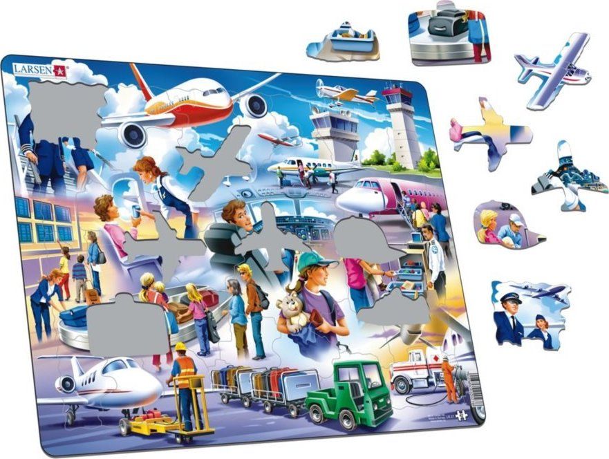 LARSEN Puzzle Letiště 42 dílků - obrázek 2