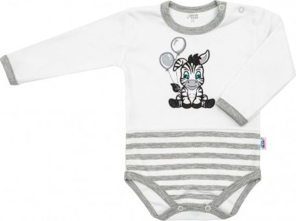 Kojenecké bavlněné body New Baby Zebra exclusive, Bílá, 80 (9-12m) - obrázek 1
