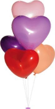 Globos Balónky srdíčka různobarevné 31006GLO - obrázek 1