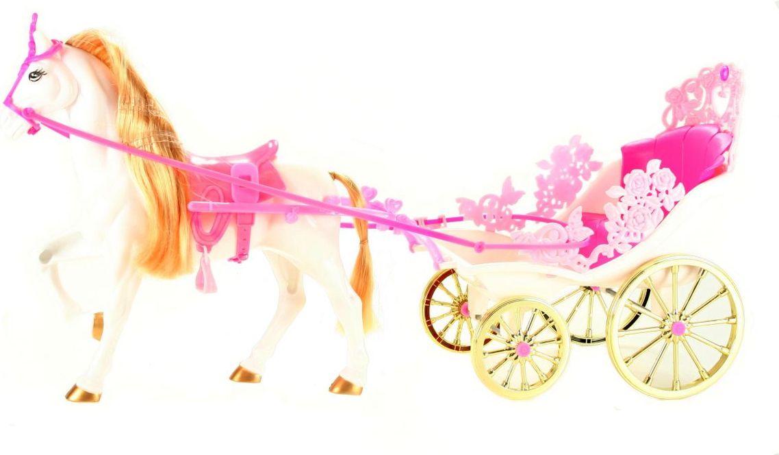 Glorie Kočár s koněm pro panenky 55 cm - obrázek 1