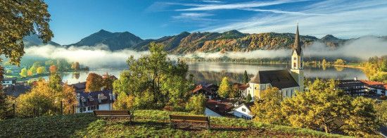 TREFL Panoramatické puzzle Jezero Schliersee, Německo 1000 dílků - obrázek 1