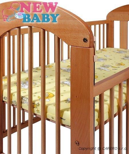Buková postýlka NEW BABY Natalie přírodní - stahovací bočnice - obrázek 3