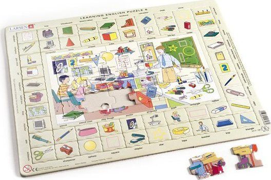 LARSEN Puzzle Angličtina 6: Ve škole 70 dílků - obrázek 2