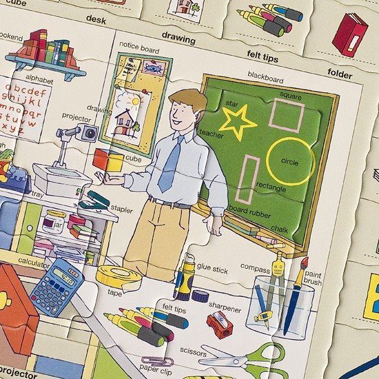 LARSEN Puzzle Angličtina 6: Ve škole 70 dílků - obrázek 3