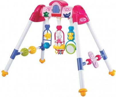 Dětská hrající edukační hrazdička De Lux Baby Mix pink, Růžová - obrázek 1