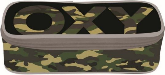 OXYBAG Školní penál etue komfort jednopatrový Army - obrázek 1
