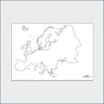 Mapa Evropy – slepá - obrázek 1