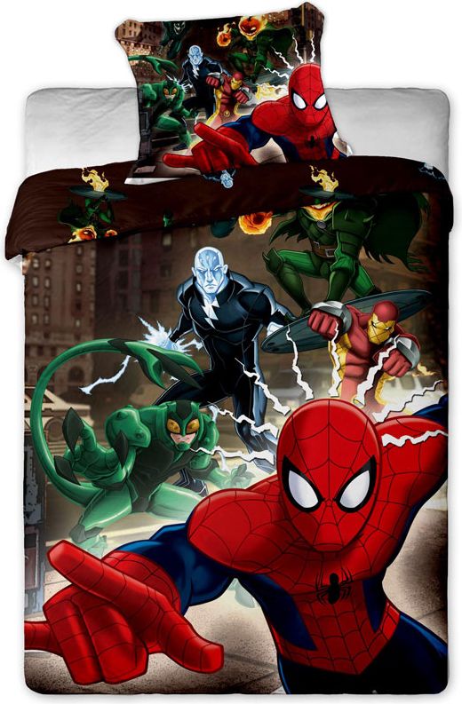 Jerry Fabrics Povlečení Spiderman brown bavlna 140x200, 70x90 cm - obrázek 1