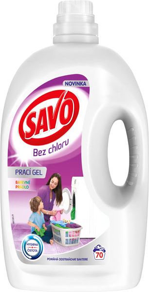 SAVO Bez chlóru Color prací gel na barevné prádlo 70 praní - obrázek 1