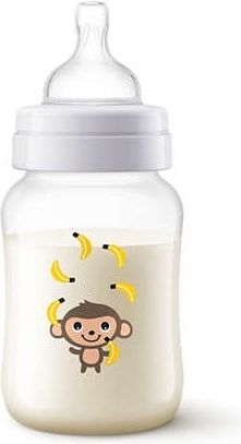 AVENT Antikoliková lahvička 260ml - Opička - obrázek 1