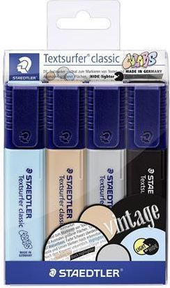 Zvýrazňovače "Textsurfer Classic Pastel", sada 4 různých barev, 1-5 mm, STAEDTLER, set 4 ks - obrázek 1