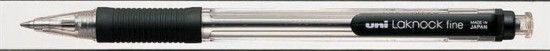 Kuličkové pero "SN-101", černá, 0,3mm, stiskací mechanismus, UNI - obrázek 1